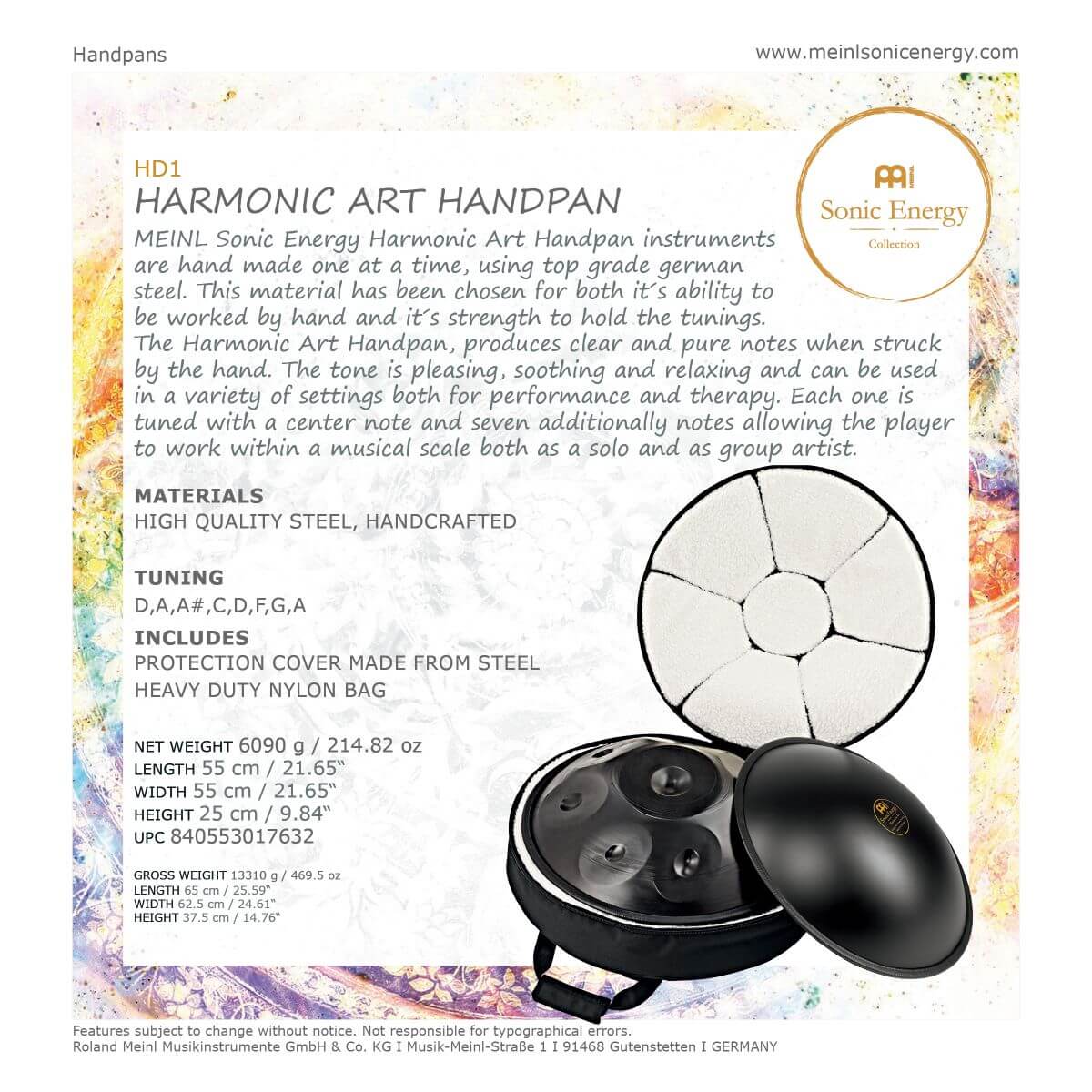 Meinl Hand Pan Meinl Handpan HD1 - Harmonic Art