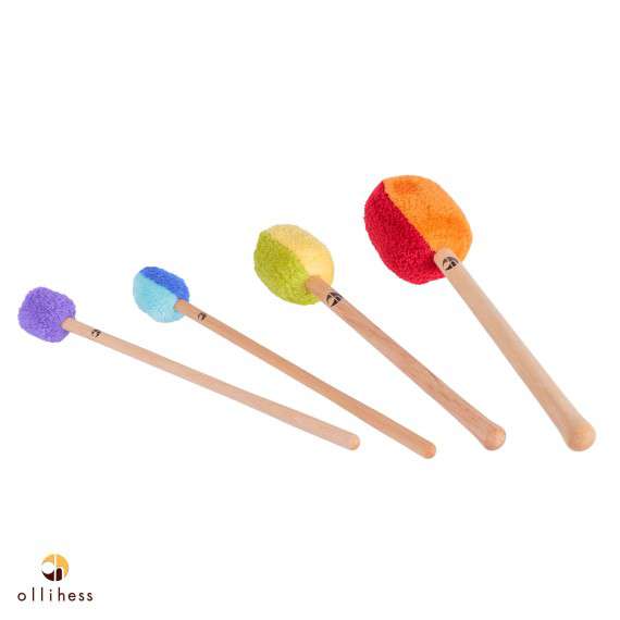 Ollihess Gong Mallets Full Set of 4 Ollihess Chakra Gong Mallets