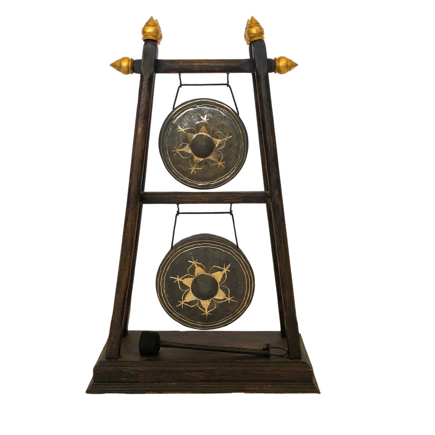 06" & 07" Thai Gongs on Sao Ching Cha Double Gong Stand