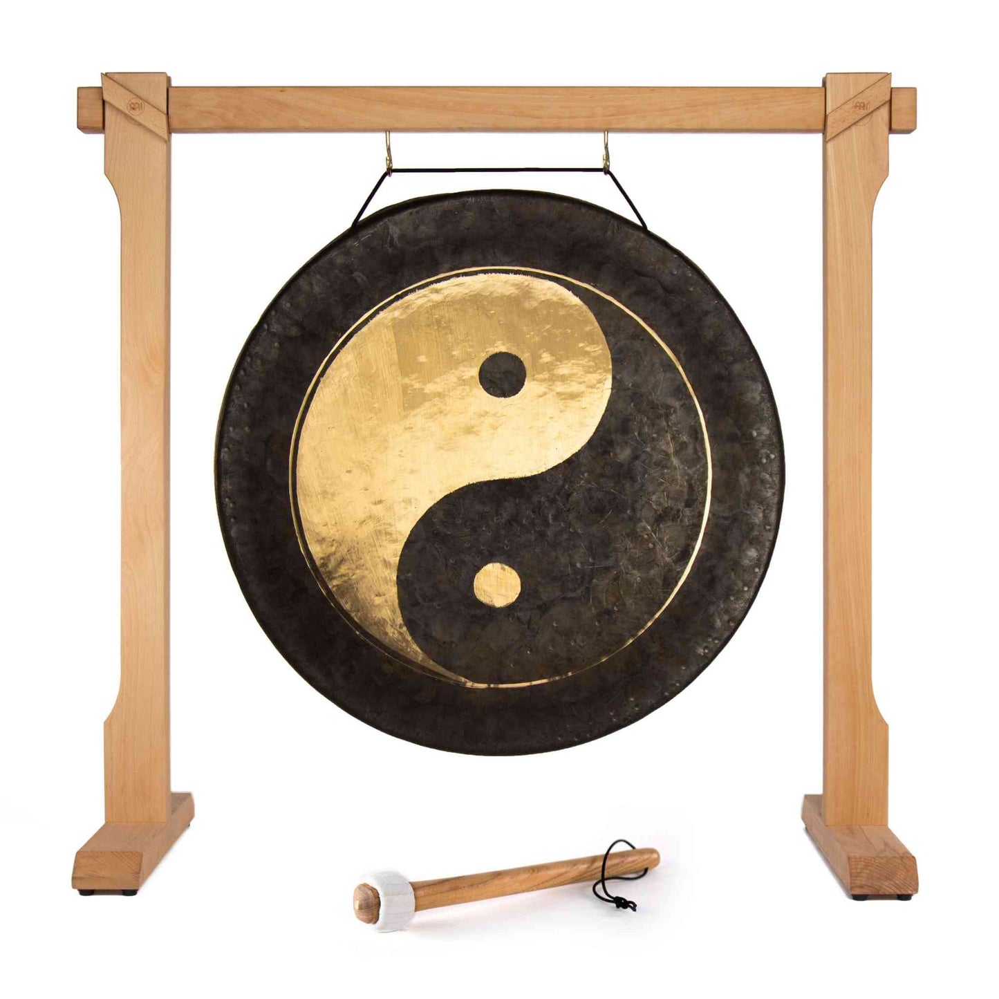 The Gong Shop Gongs Tai Chi Moon Gongs on Meinl Gong Stand