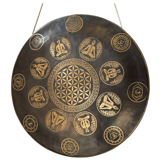 24" Nepalese Flower of Life Chakra Gong