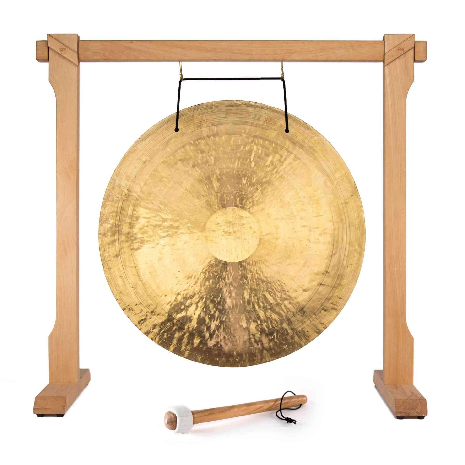 The Gong Shop Chinese Gongs with Stands 28" Chinese Wind Gong on Meinl Wooden Gong Stand with Mallet